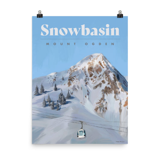 Snowbasin Ski Poster - Mount Ogden