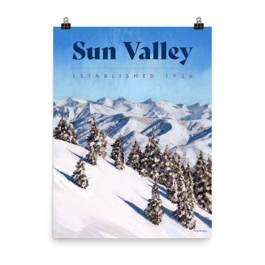 Sun Valley Ski Poster -  1936