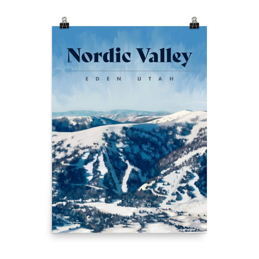 Nordic Valley Ski Poster