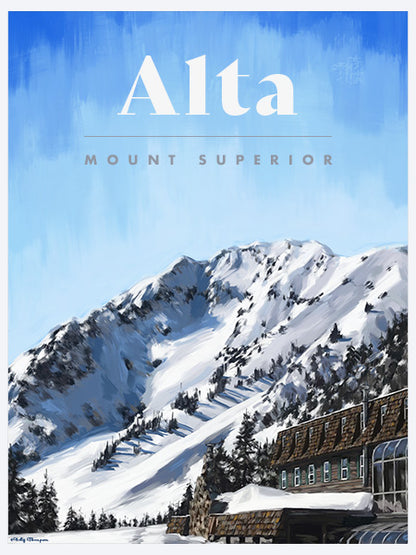 Alta Ski Poster - Mount Superior