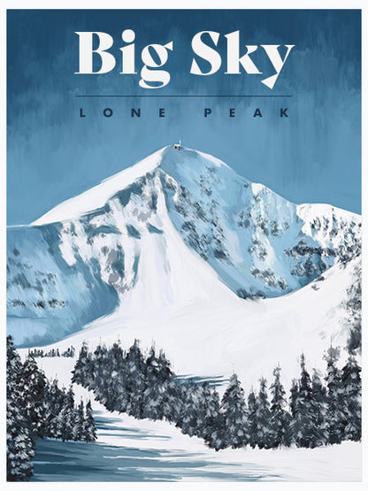 Big Sky Ski Poster