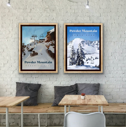 Powder Mountain Ski Poster - James Peak