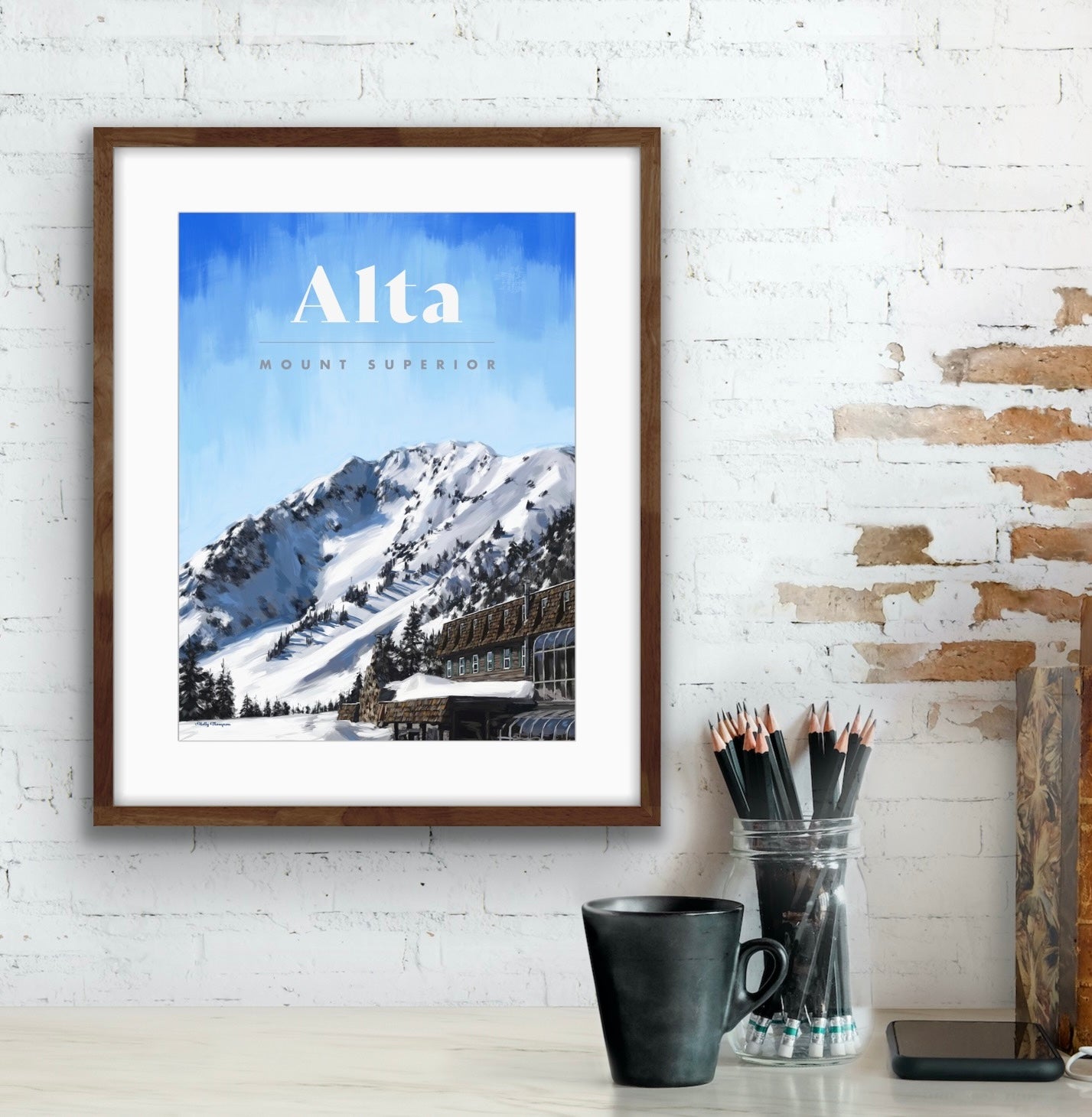 Alta Ski Poster - Mount Superior