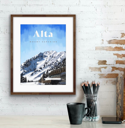 Alta Ski Poster - Mount Superior