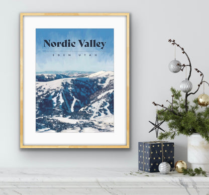 Nordic Valley Ski Poster