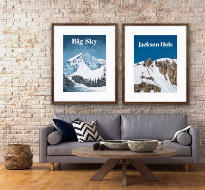 Big Sky Ski Poster