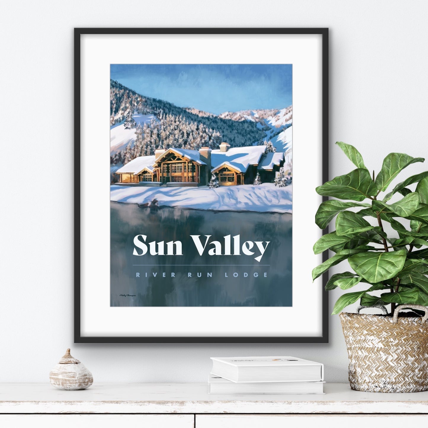 Sun Valley Ski Poster - River Run Lodge