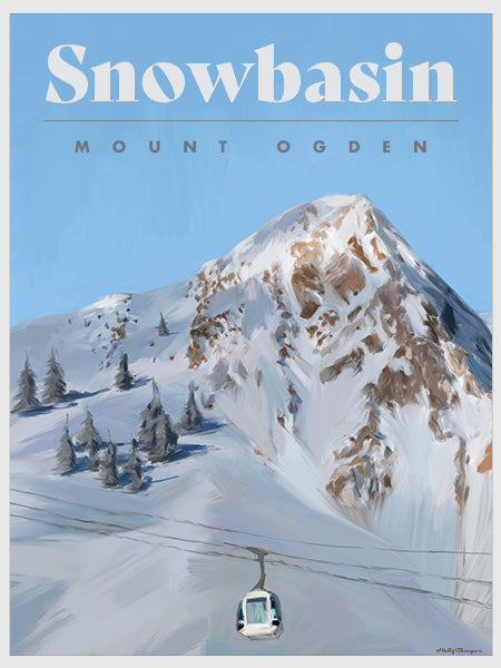 Snowbasin Ski Poster - Mount Ogden