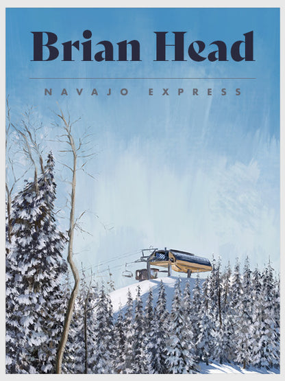 Brian Head Poster Ski Poster - Navajo Express