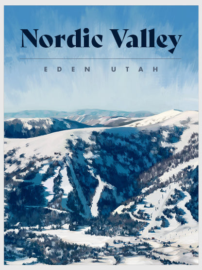 Nordic Valley Ski Poster