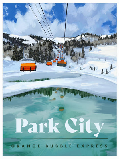 Park City Ski Poster