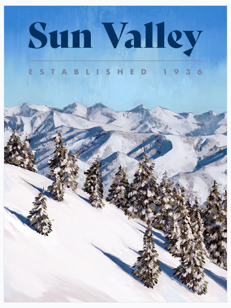 Sun Valley Ski Poster -  1936