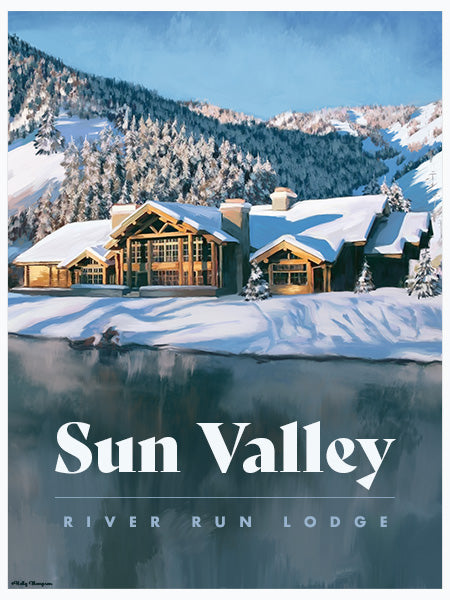 Sun Valley Ski Poster - River Run Lodge