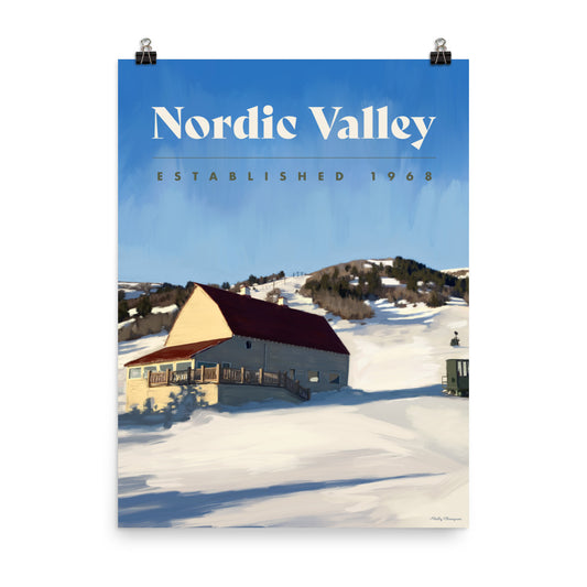 Nordic Valley Ski Poster