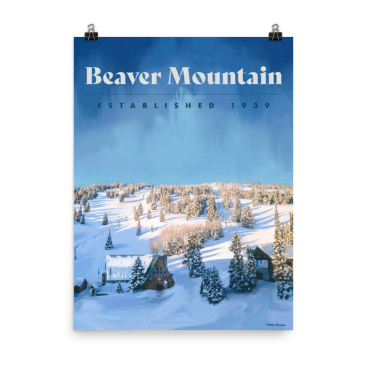 Beaver Mountain Ski Poster - 1939