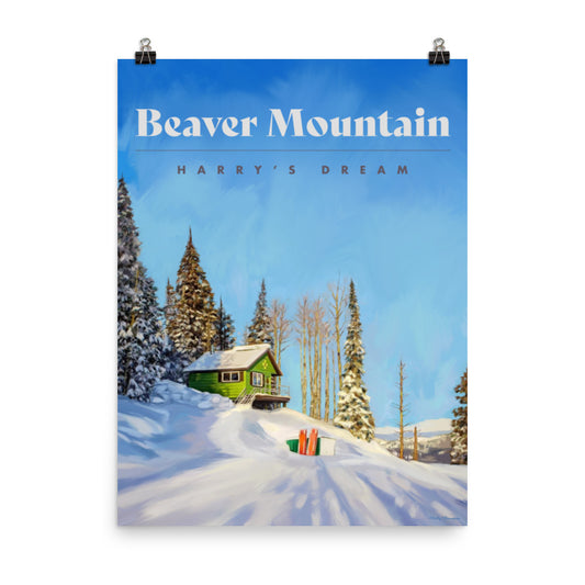 Beaver Mountain Ski Poster - Harry's Dream