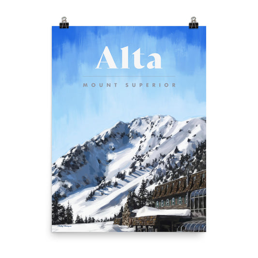 Alta Ski Poster - Mount Superior