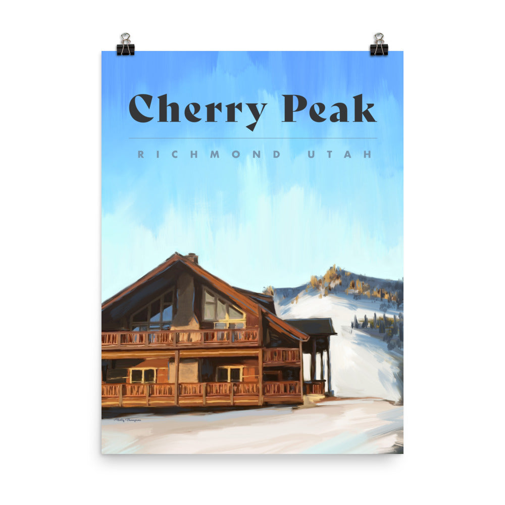 Cherry Peak Ski Poster