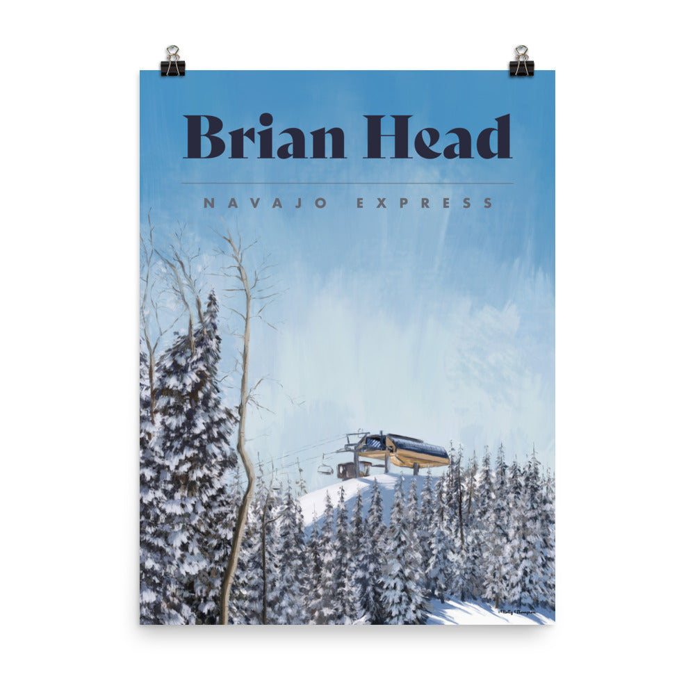 Brian Head Poster Ski Poster - Navajo Express