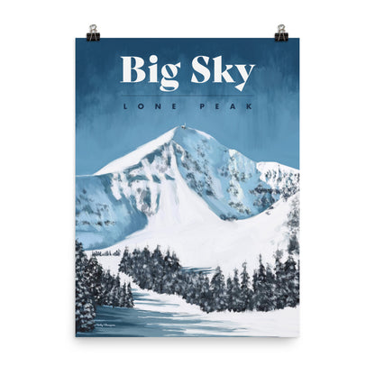 Big Sky Ski Poster