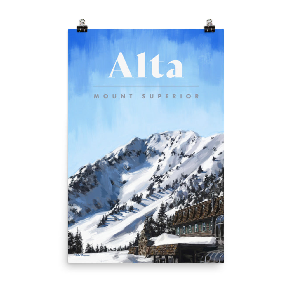 Alta Ski Poster - Mount Superior