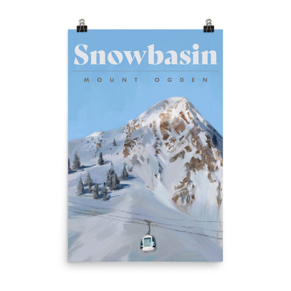 Snowbasin Ski Poster - Mount Ogden