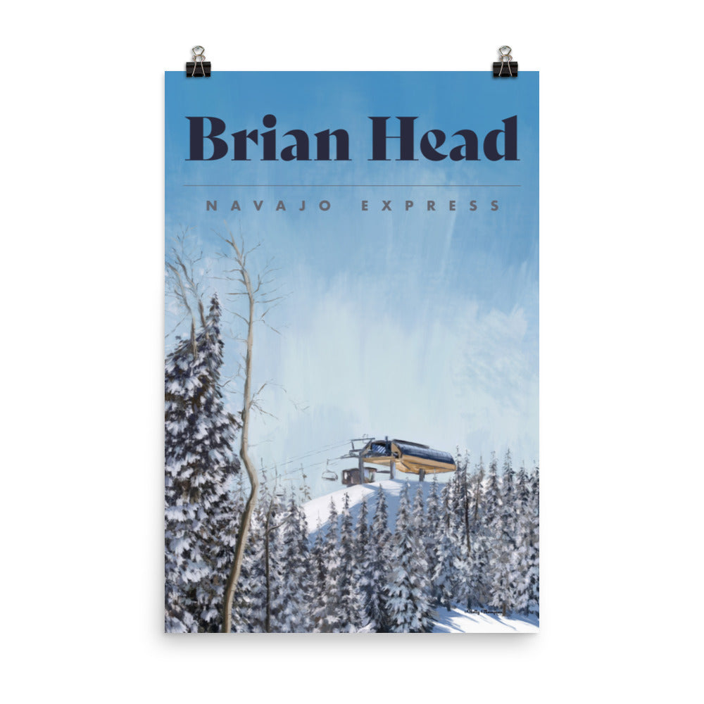 Brian Head Poster Ski Poster - Navajo Express