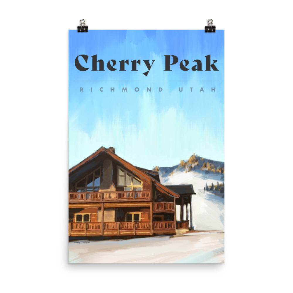 Cherry Peak Ski Poster