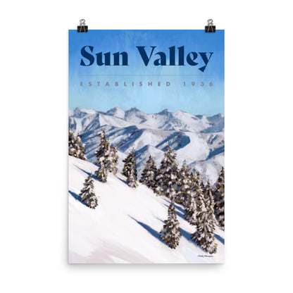 Sun Valley Ski Poster -  1936