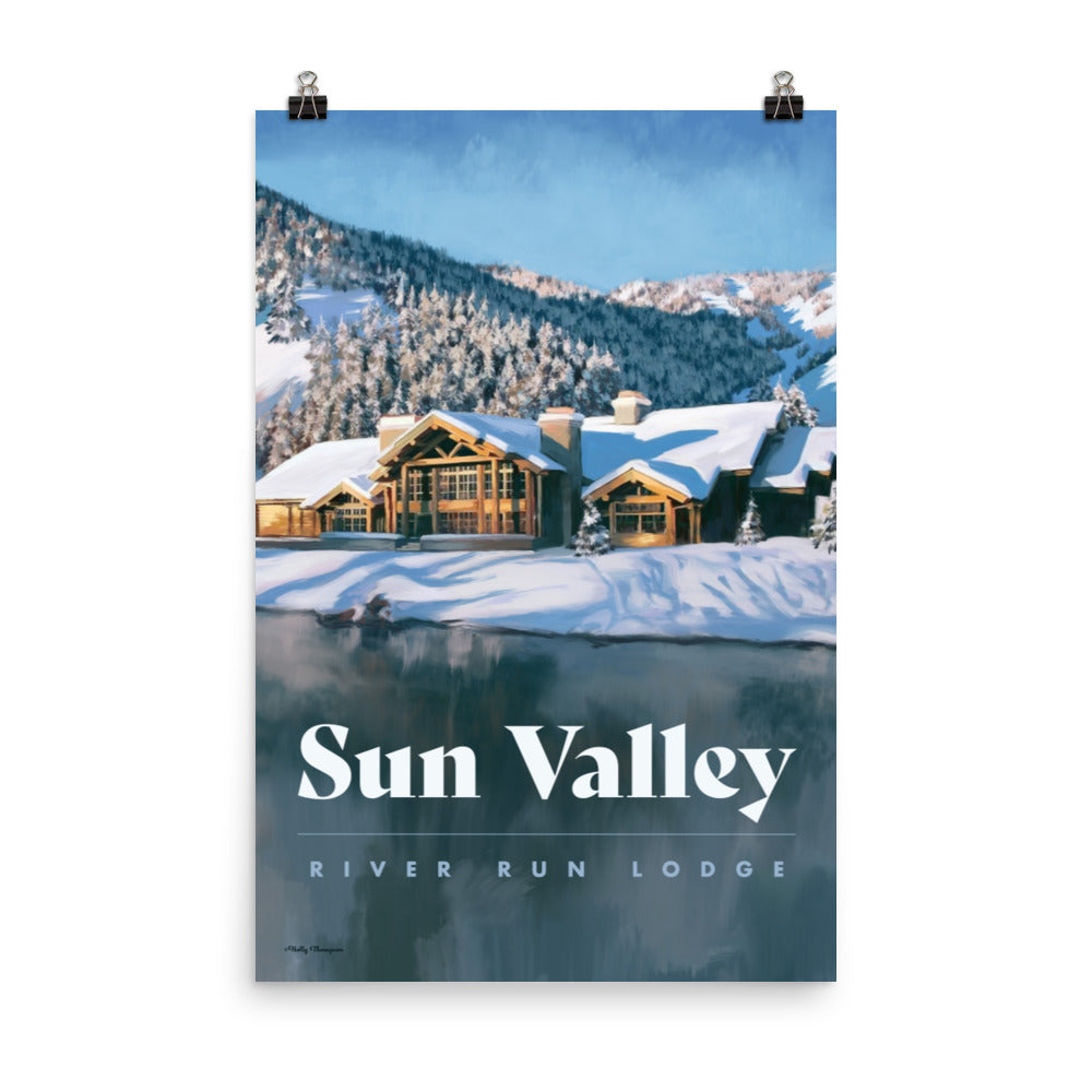 Sun Valley Ski Poster - River Run Lodge