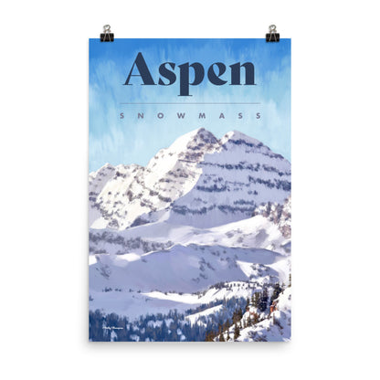 Aspen Ski Poster - Snowmass