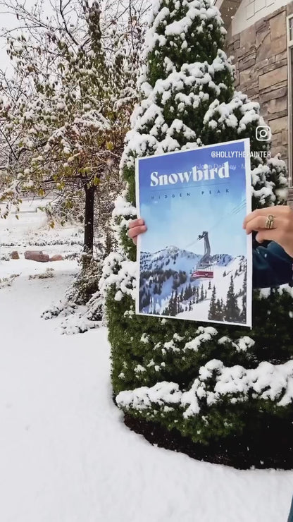 Snowbasin Ski Poster - Middle Bowl